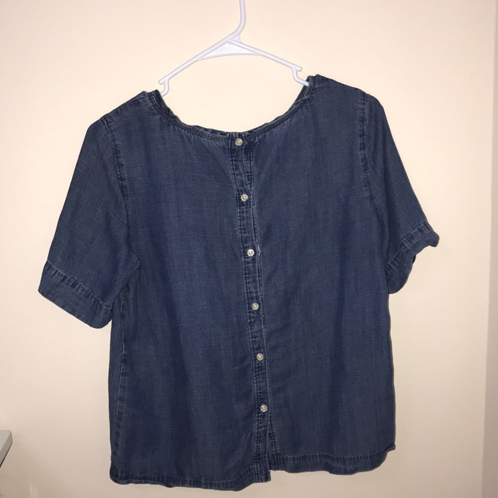LOFT denim blouse.